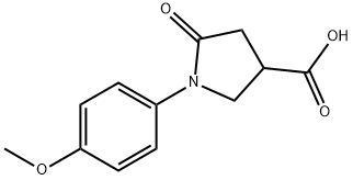 1-(4-甲氧苯基)-5-氧代吡咯烷-3-羧酸 结构式