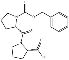 苄氧羰基-脯氨酰-脯氨酸 结构式