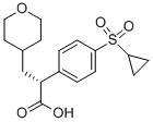 (R)-2-(4-环丙烷磺酰基苯基)-3-(四氢吡喃-4-基)丙酸 结构式