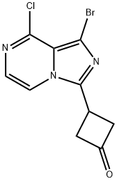3-(8-溴-1-氯H-吡咯并[1,2-a]吡嗪-6-基)环丁酮 结构式