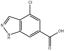 4-氯-1H-吲唑-6-羧酸 结构式