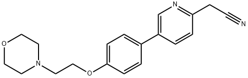 2-(5-(4-(2-吗啉代乙氧基)苯基)吡啶-2-基)乙腈 结构式