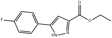 5-(4-氟苯基)-1H-吡唑-3-羧酸乙酯 结构式