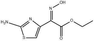 2-肟基-2-(2-氨基噻唑)-4-乙酸乙酯 结构式