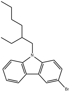 3-溴-9-(2-乙基己基)-9H-咔唑 结构式