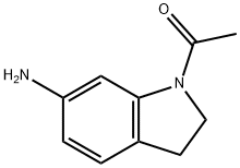 1-乙酰基-6-氨基吲哚啉 结构式