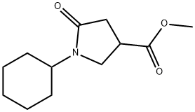 1-环己基-5-氧代吡咯烷-3-羧酸甲酯 结构式