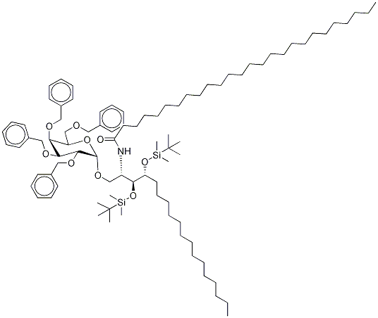 1-(2,3,4,6-四-O-苄基)-2,3-双(叔丁基二甲基硅氧基) KRN7000 结构式