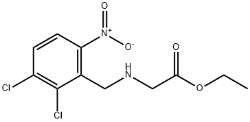 2-(6-硝基-2,3-二氯苄基)甘氨酸乙酯 结构式