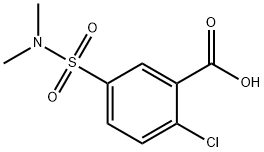 2-氯-5-(N,N-二甲基磺酰氨基)苯甲酸 结构式