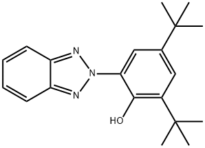 2-(2'-羟基-3',5'-二叔丁基苯基)-苯并三唑 结构式