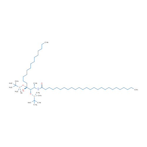 (2S,3S,4R)-3,4-双[(叔丁基二甲基硅基)氧基]-2-二十六烷酰氨基-4-十八烷醇 结构式