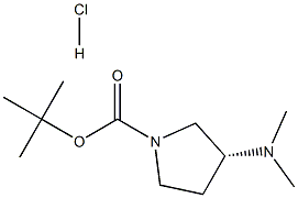 R-1-BOC-3-二甲氨基吡咯烷盐酸盐 结构式