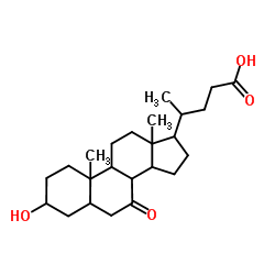 3α-羟基-7-氧代-5β-胆烷酸 结构式