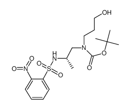 (S)-tert-butyl 3-hydroxypropyl(2-(2-nitrophenylsulfonylamide)propyl)carbamate 结构式